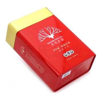 英德紅茶鐵盒，方形茶葉鐵盒包裝