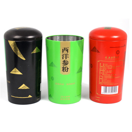 西洋參粉鐵罐；圓形山楂粉包裝罐定制